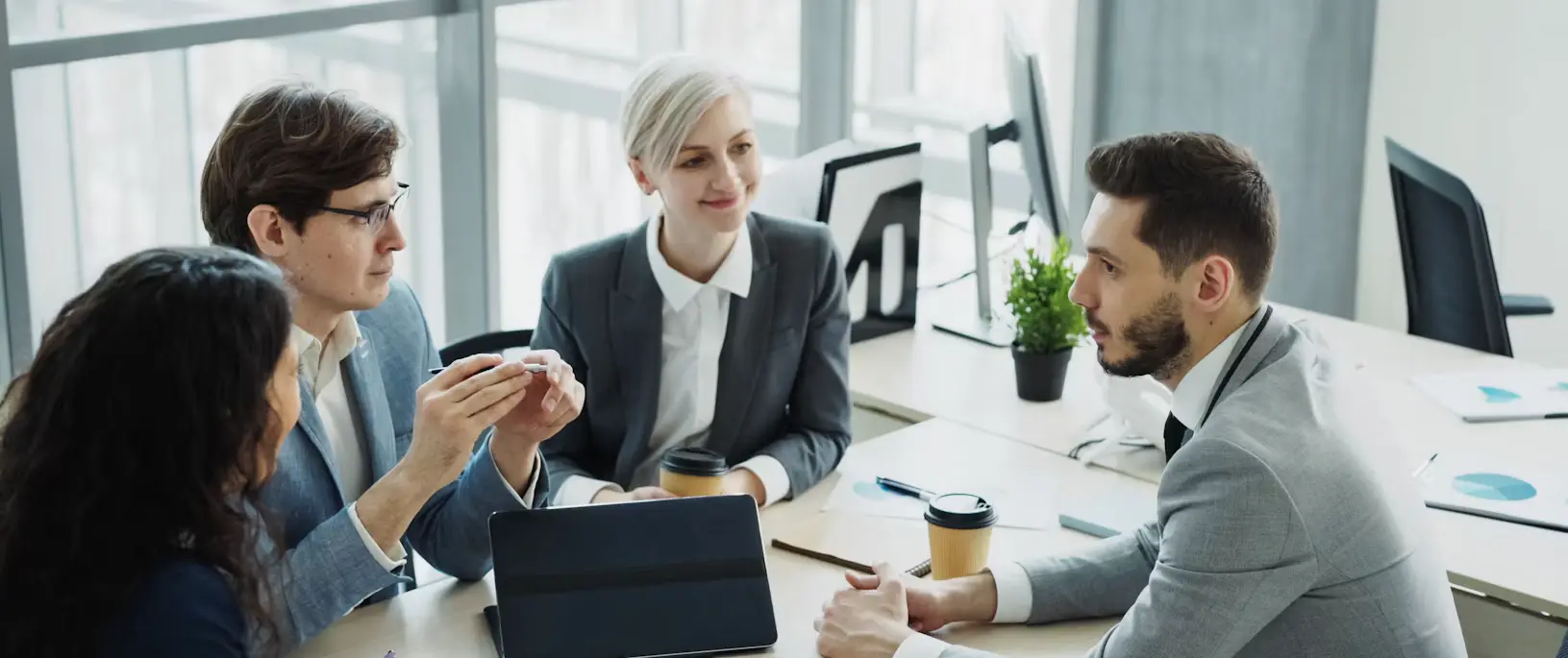 Consultants in a working meeting